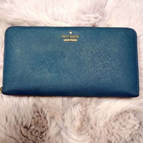 kate spade Handbags - Kate Spade blue continental checkbook wallet